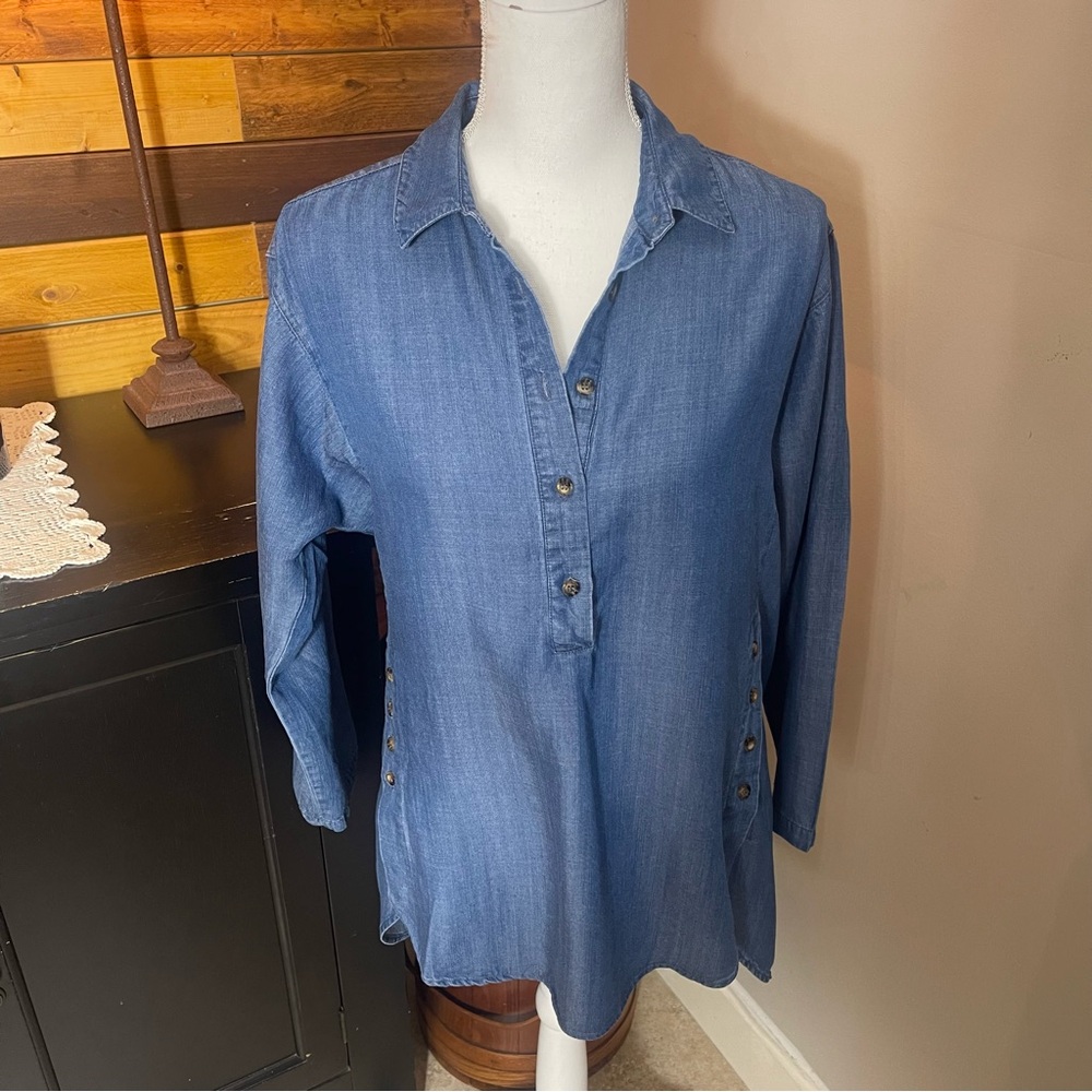 Lior Luxe Chambray Button Down Shirt